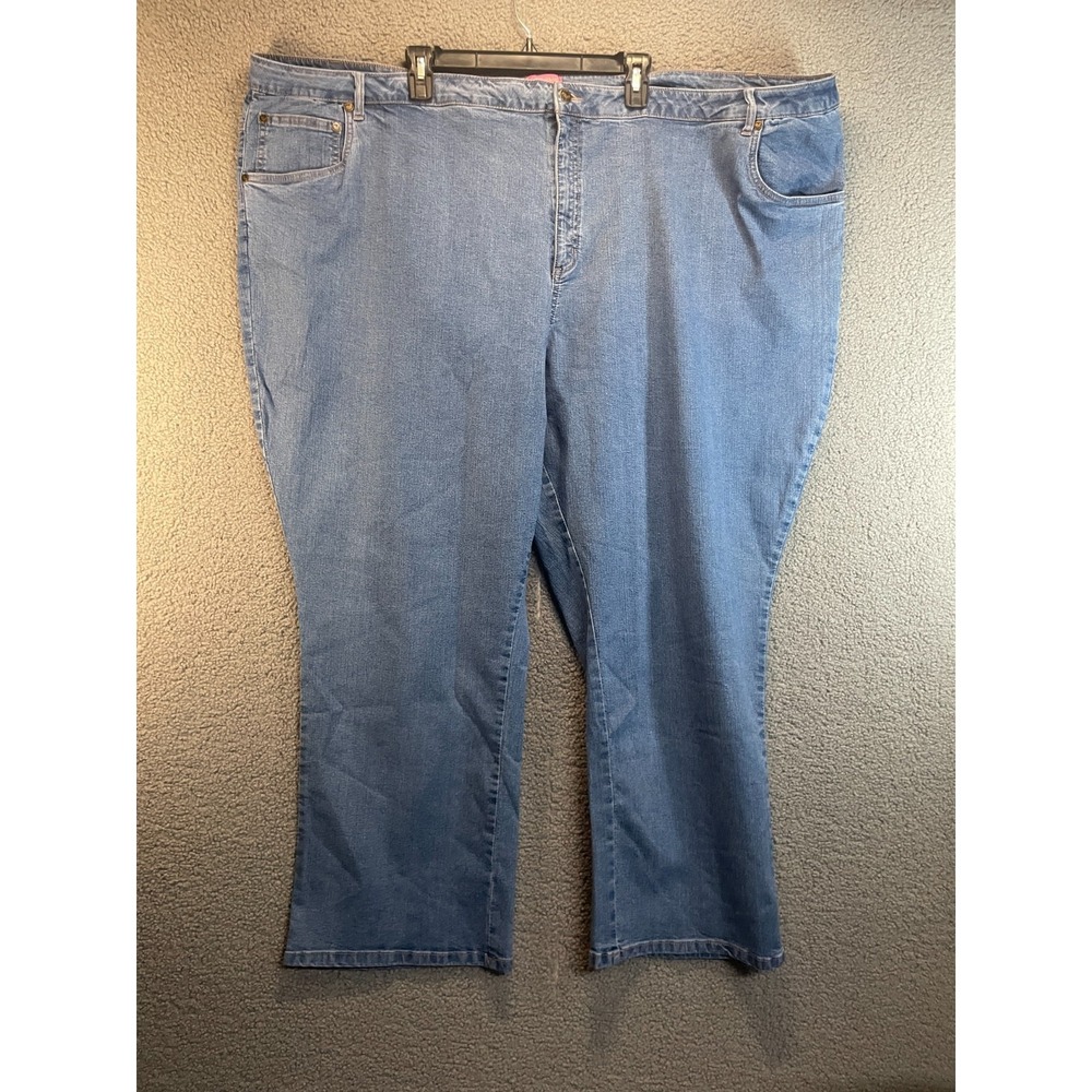 Woman Within‎ Jeans Womens 38W Petite Blue Stretch